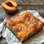 brown sugar peach cake - featured image