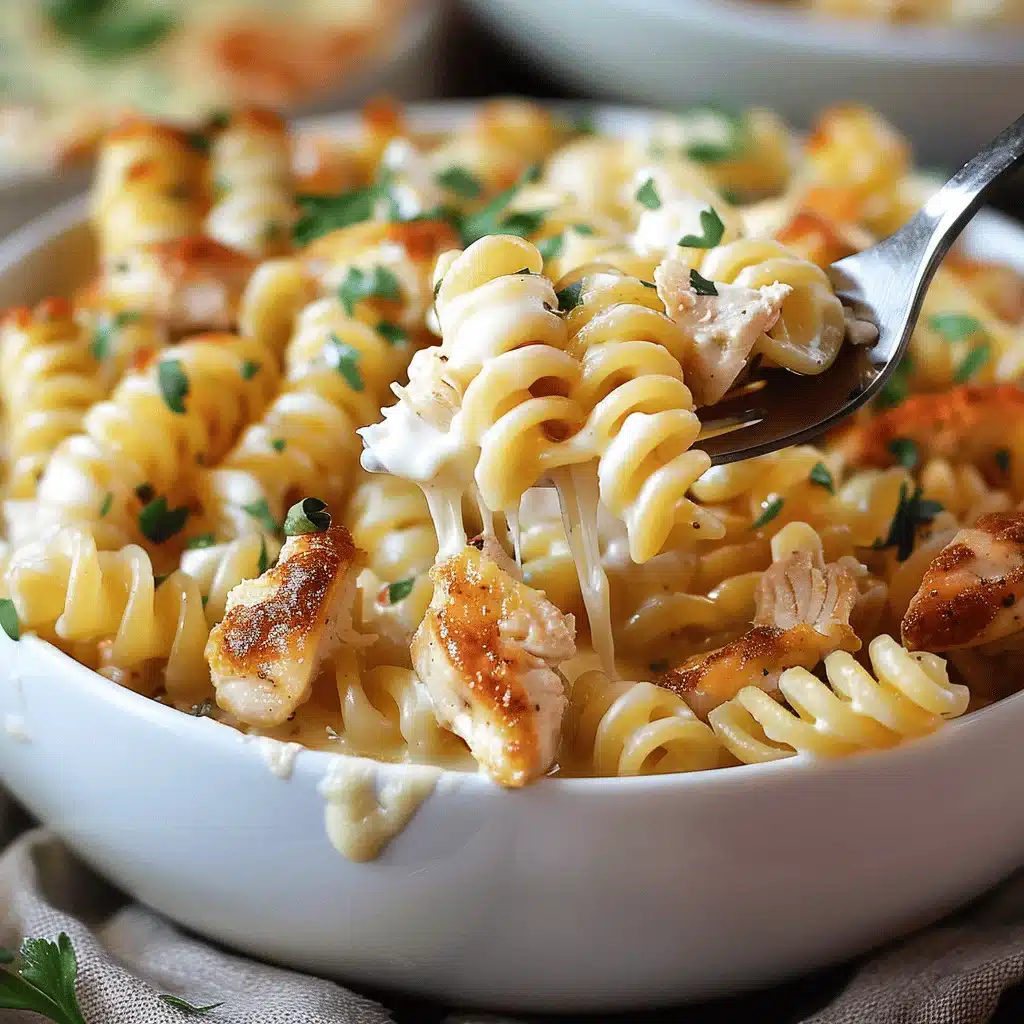 cheesy chicken pasta - featured image