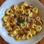 creamy tortellini carbonara - featured image