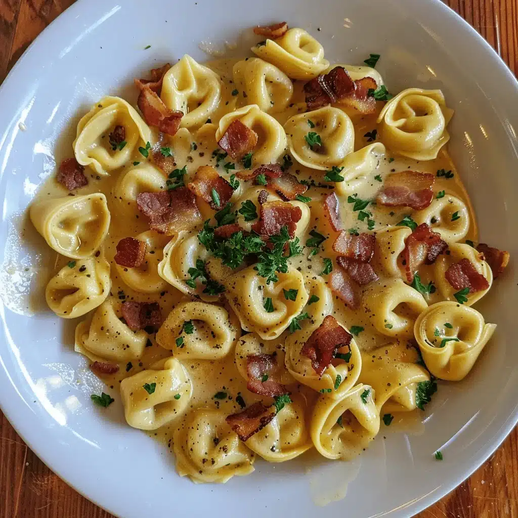 creamy tortellini carbonara - featured image