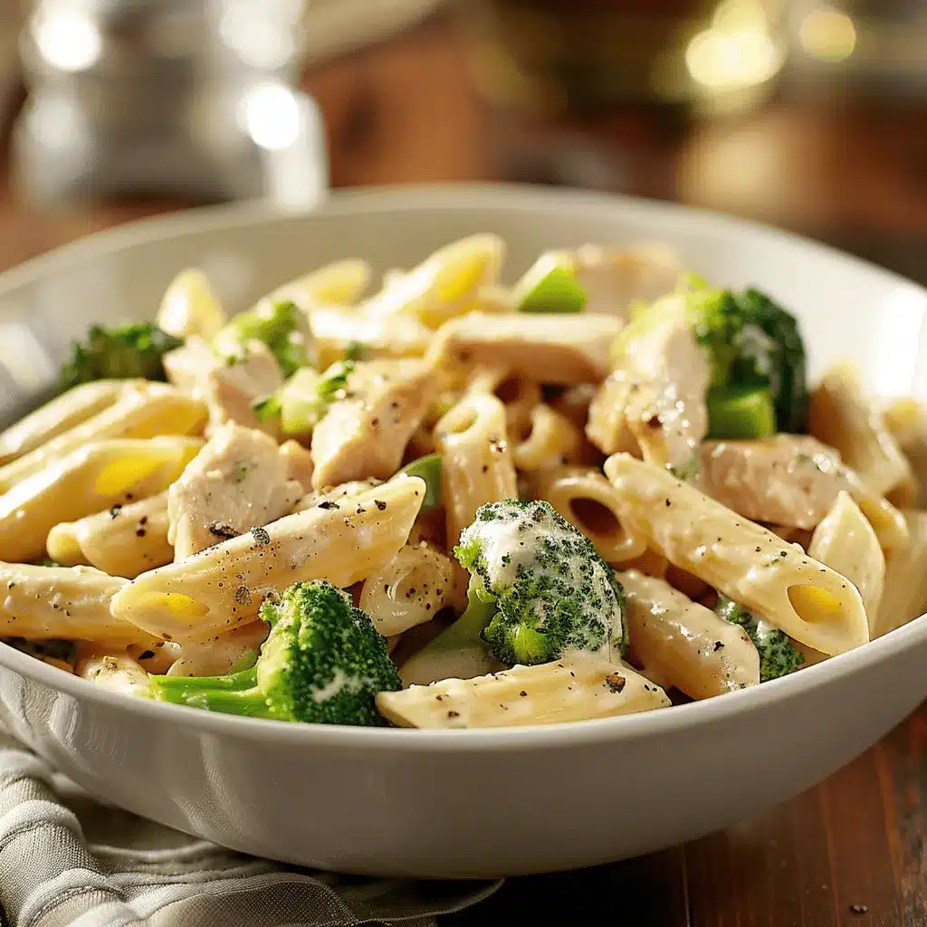 Easy Creamy Broccoli and Chicken Penne preparation steps