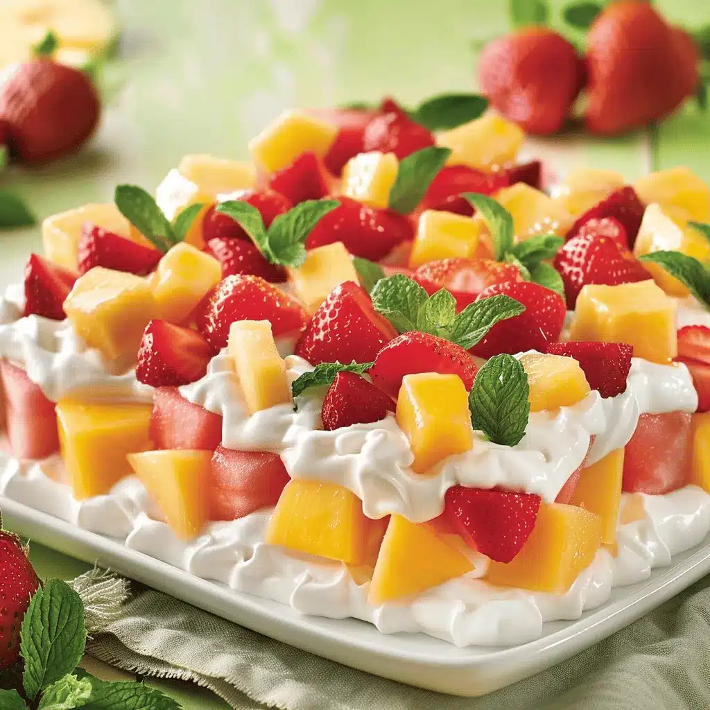 Easy Frozen Fruit Salad preparation steps
