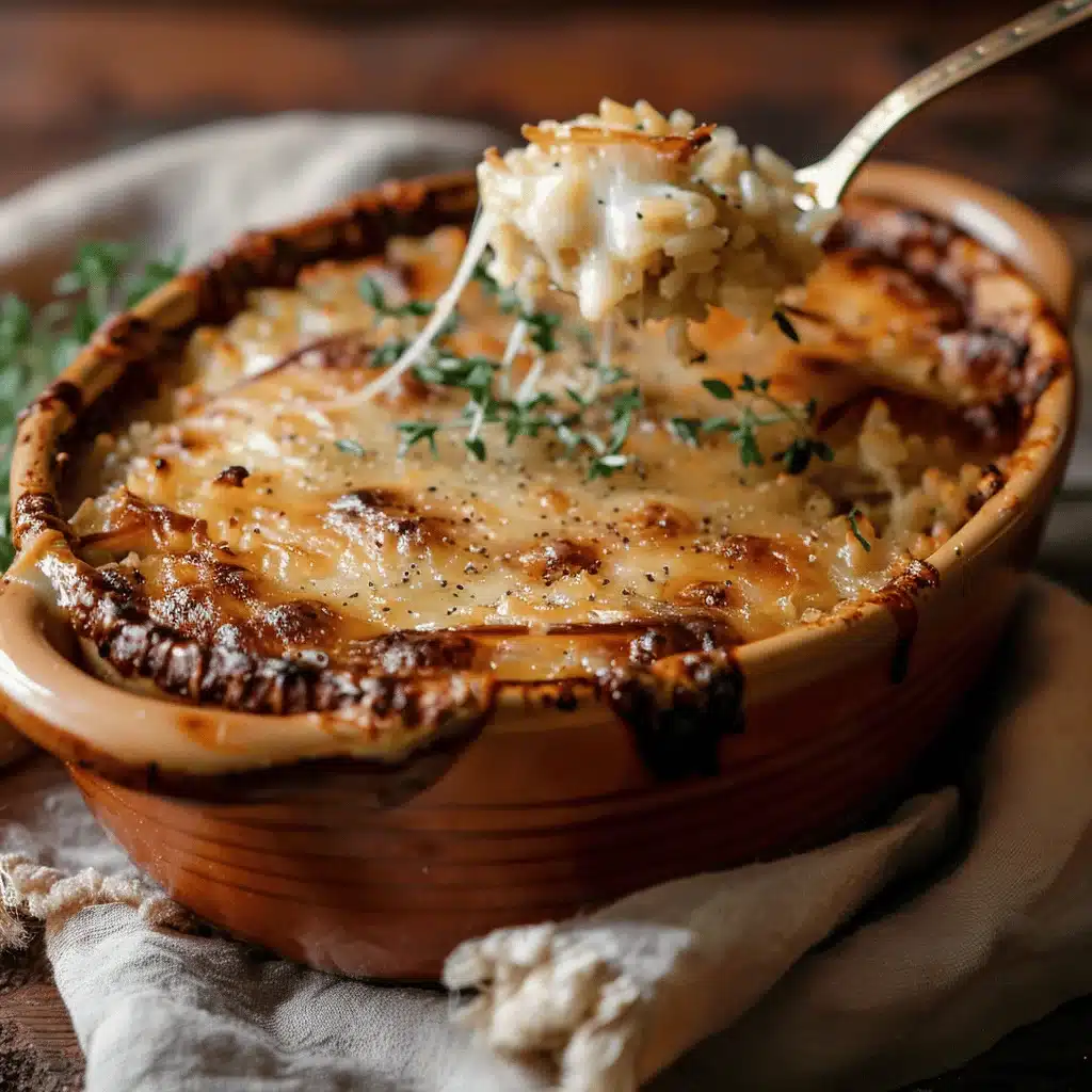 French onion soup rice - featured image