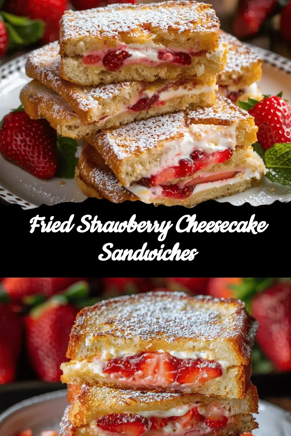 fried strawberry cheesecake sandwiches recipe