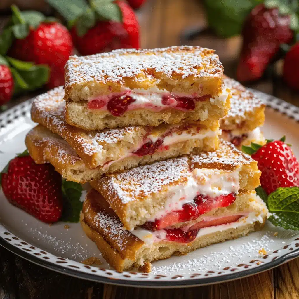 fried strawberry cheesecake sandwiches - featured image