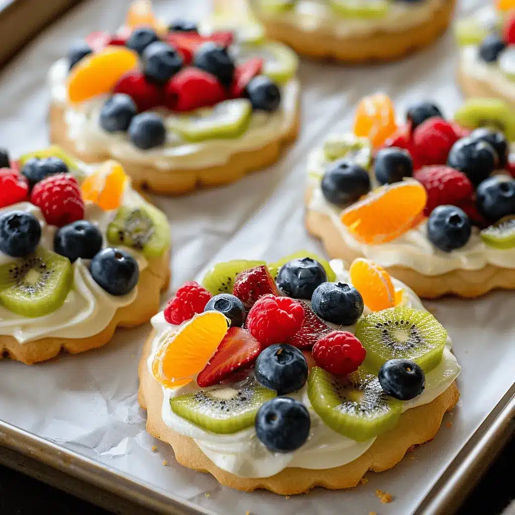 fruit pizza cookies preparation steps