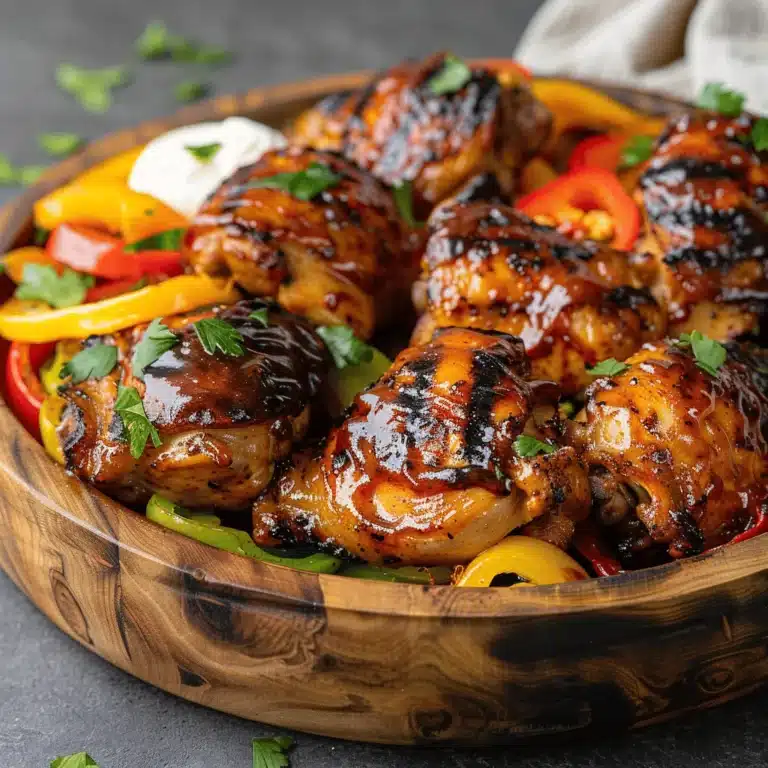 low carb BBQ chicken thighs - featured image