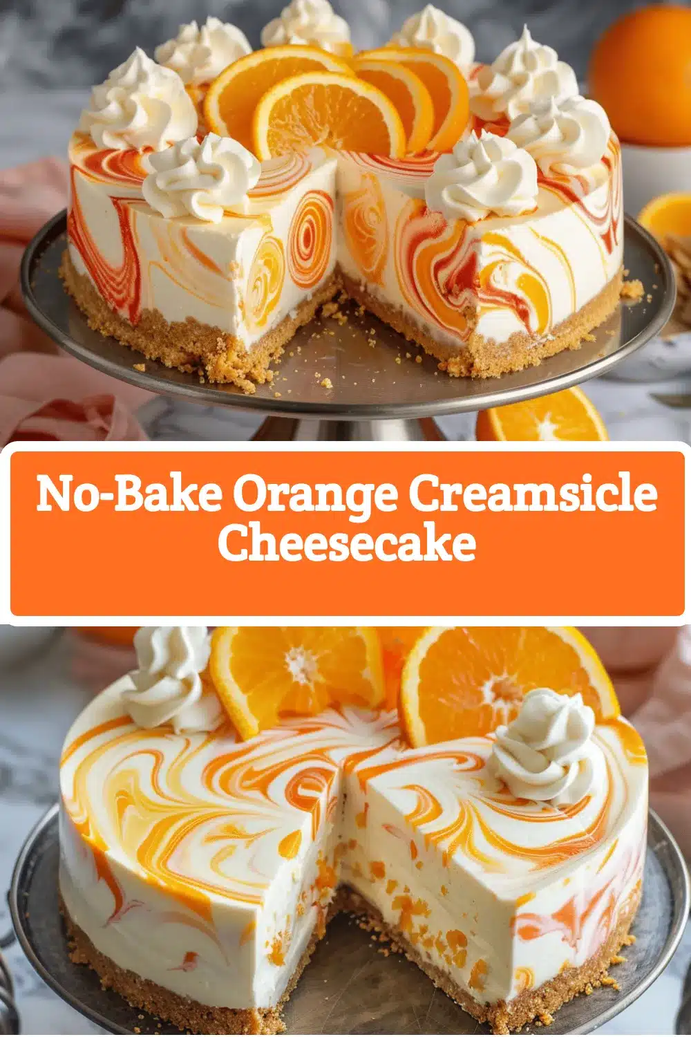 No-Bake Orange Creamsicle Cheesecake recipe