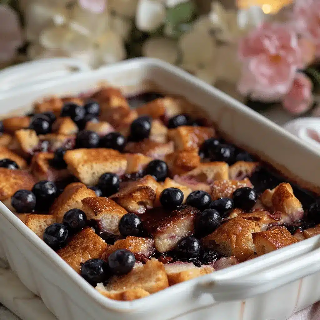 Overnight Blueberry French Toast Casserole preparation steps