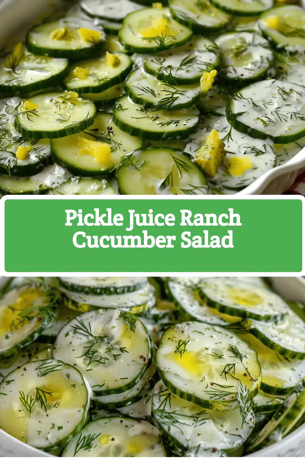 Pickle Juice Ranch Cucumber Salad recipe