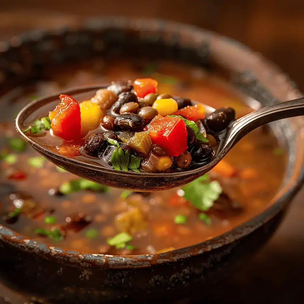 Protein Packed Black Bean and Lentil Soup preparation steps