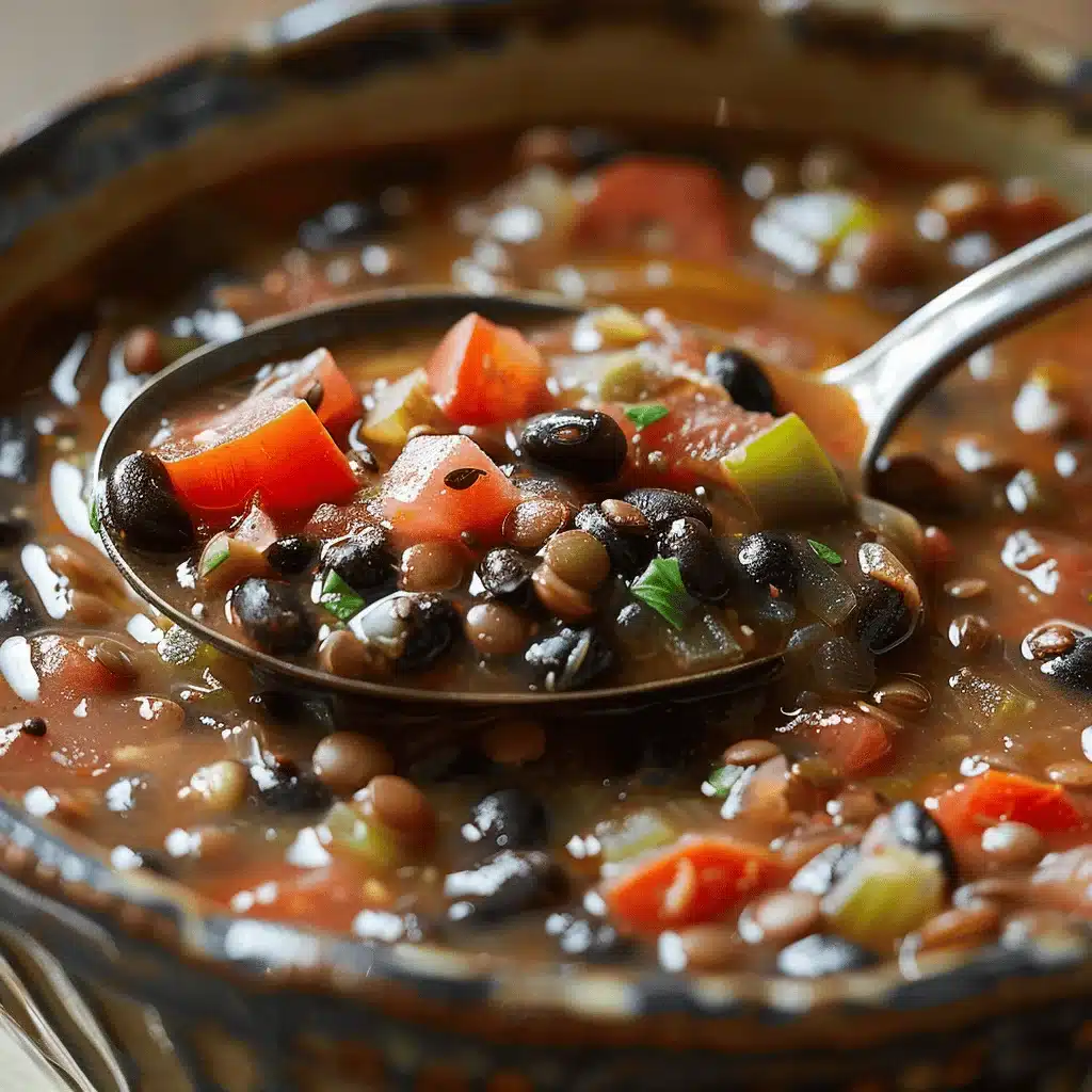 Protein Packed Black Bean and Lentil Soup - featured image