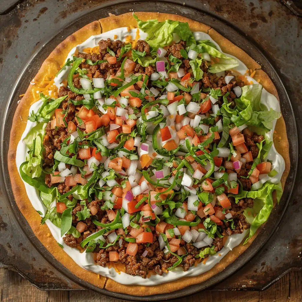 taco pizza appetizer preparation steps
