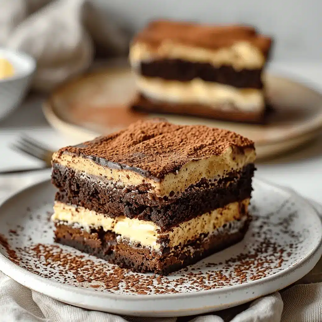 tiramisu brownies preparation steps