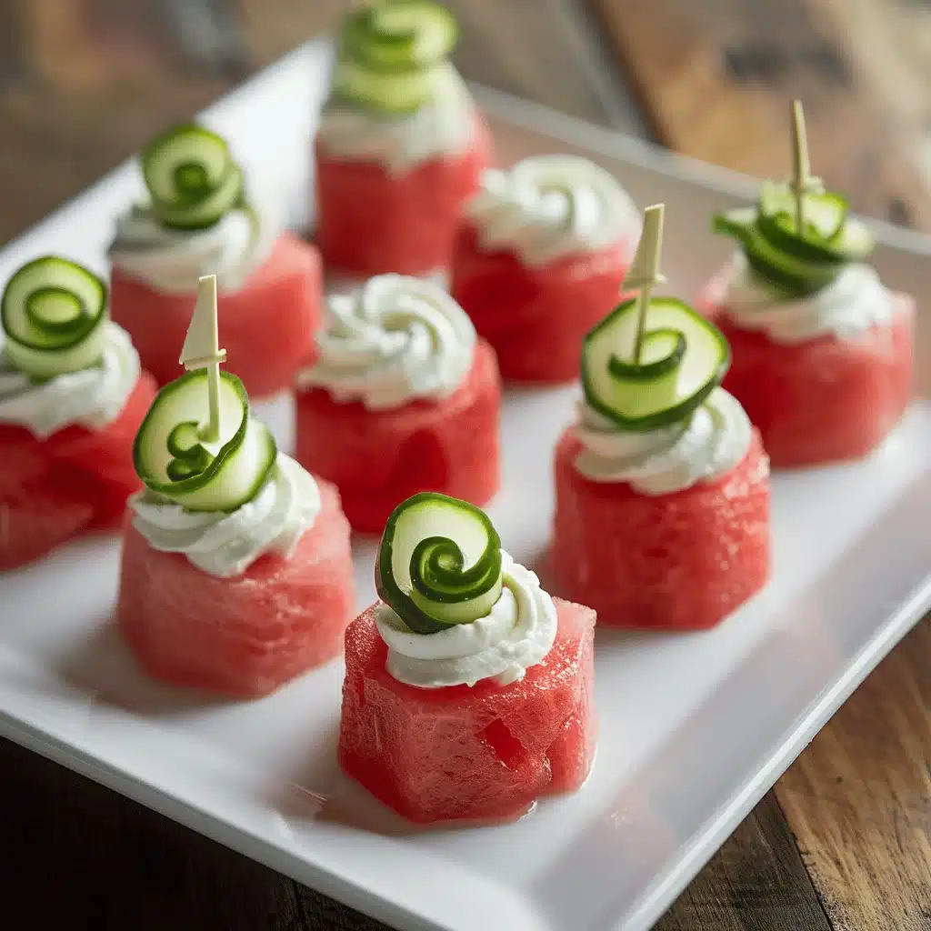 watermelon goat cheese appetizer - featured image