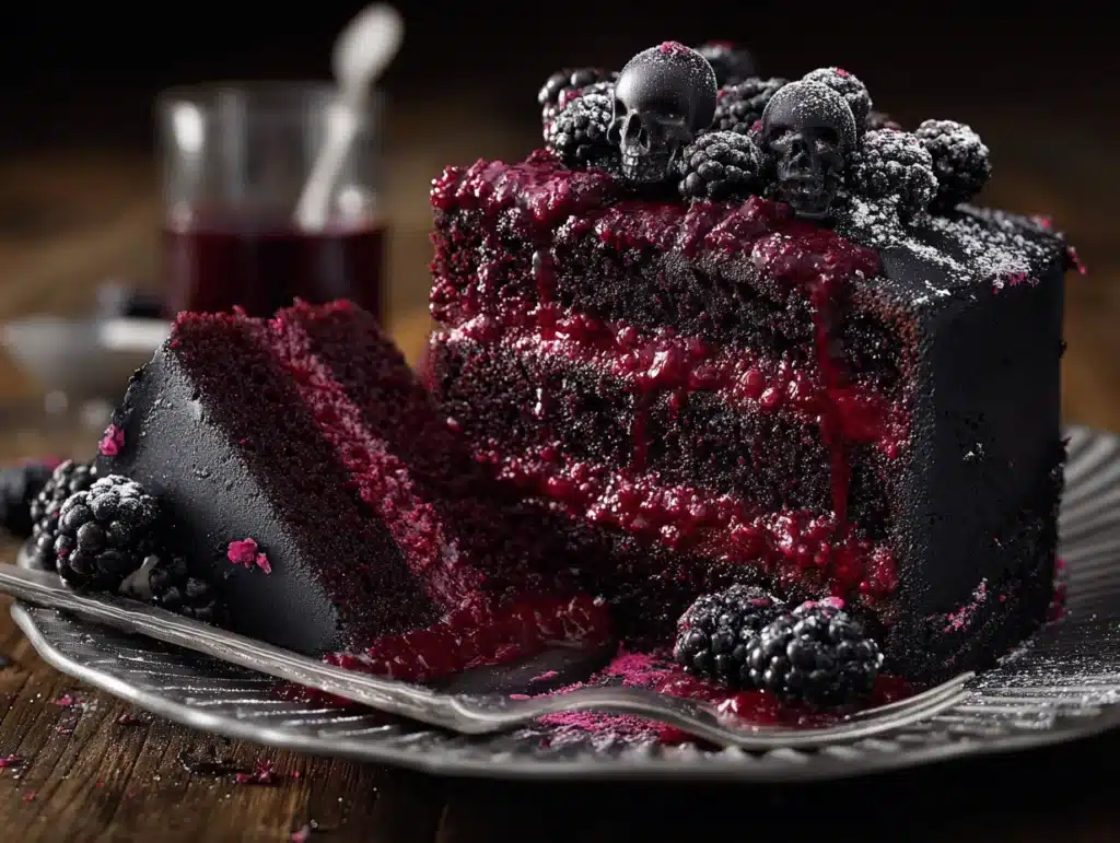 black velvet Halloween cake - featured image