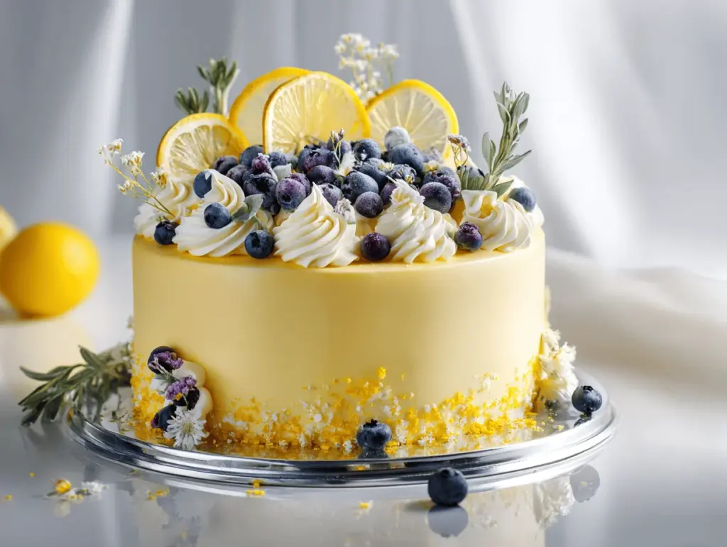 blueberry lemon cake - featured image