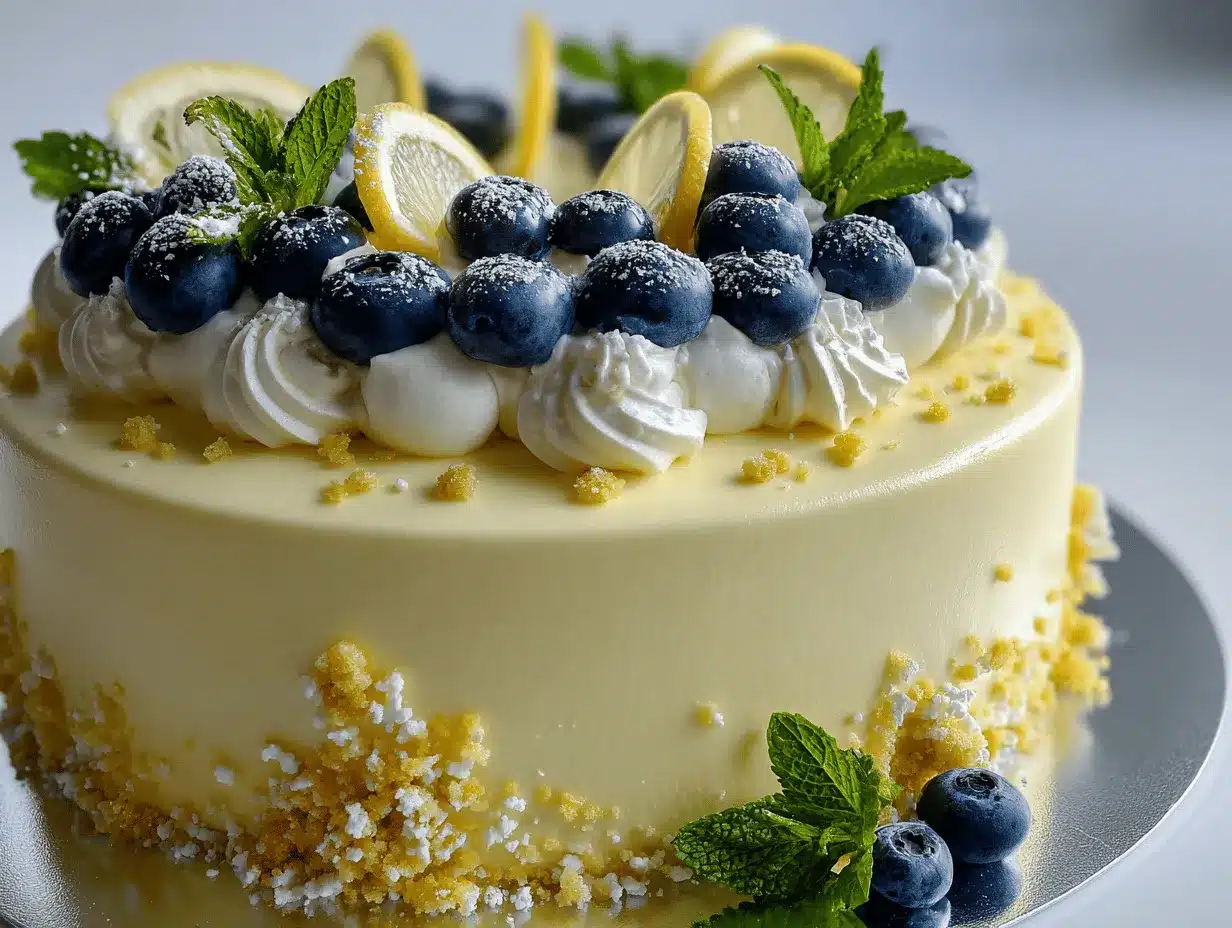blueberry lemon cake preparation steps