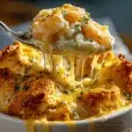 cheddar bay biscuit seafood pot pie - featured image