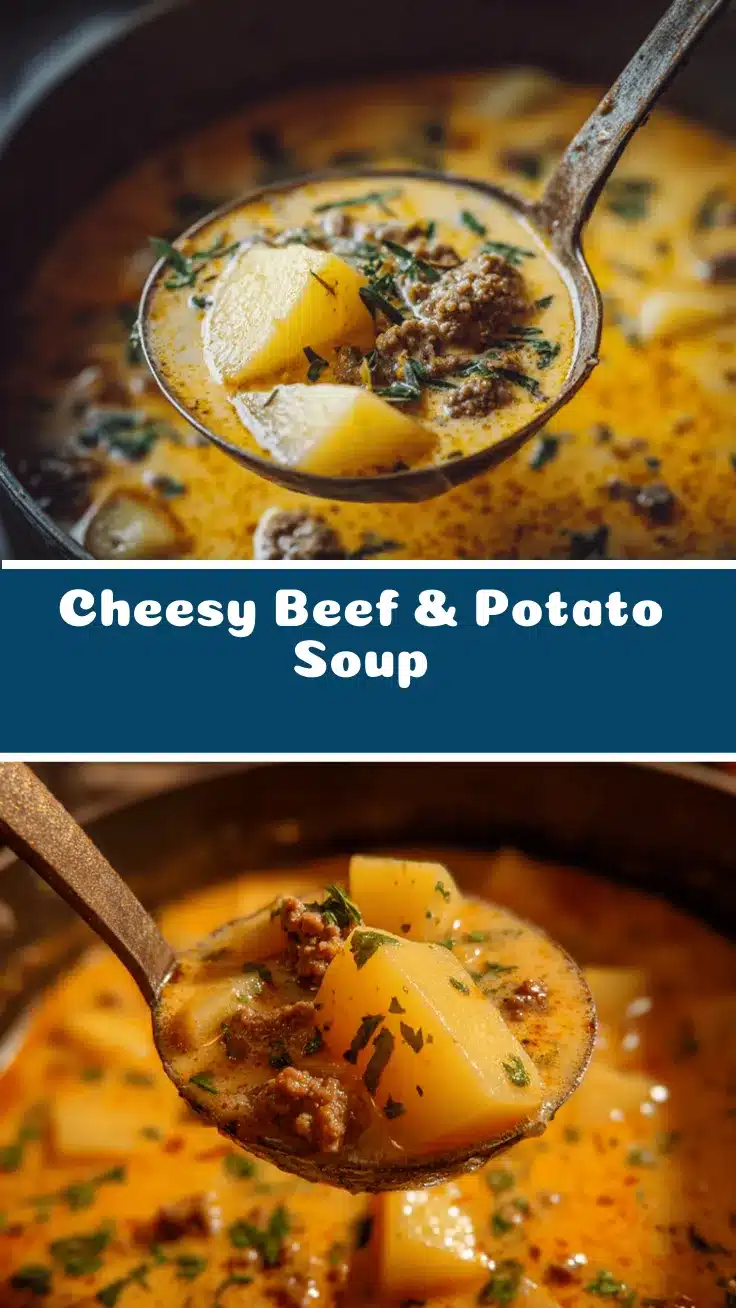 cheesy beef and potato soup recipe