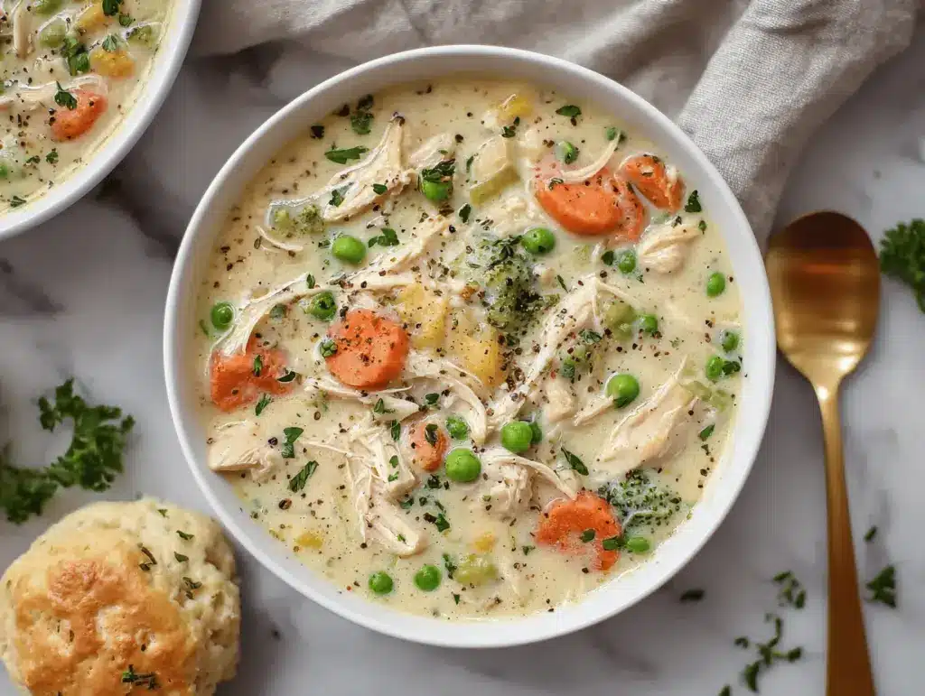 chicken pot pie soup - featured image