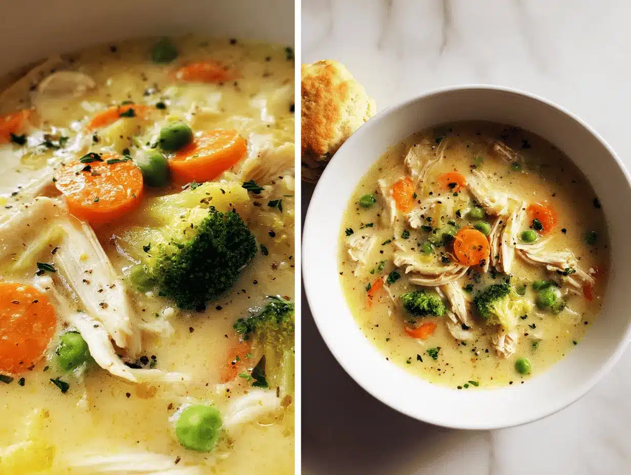 chicken pot pie soup preparation steps
