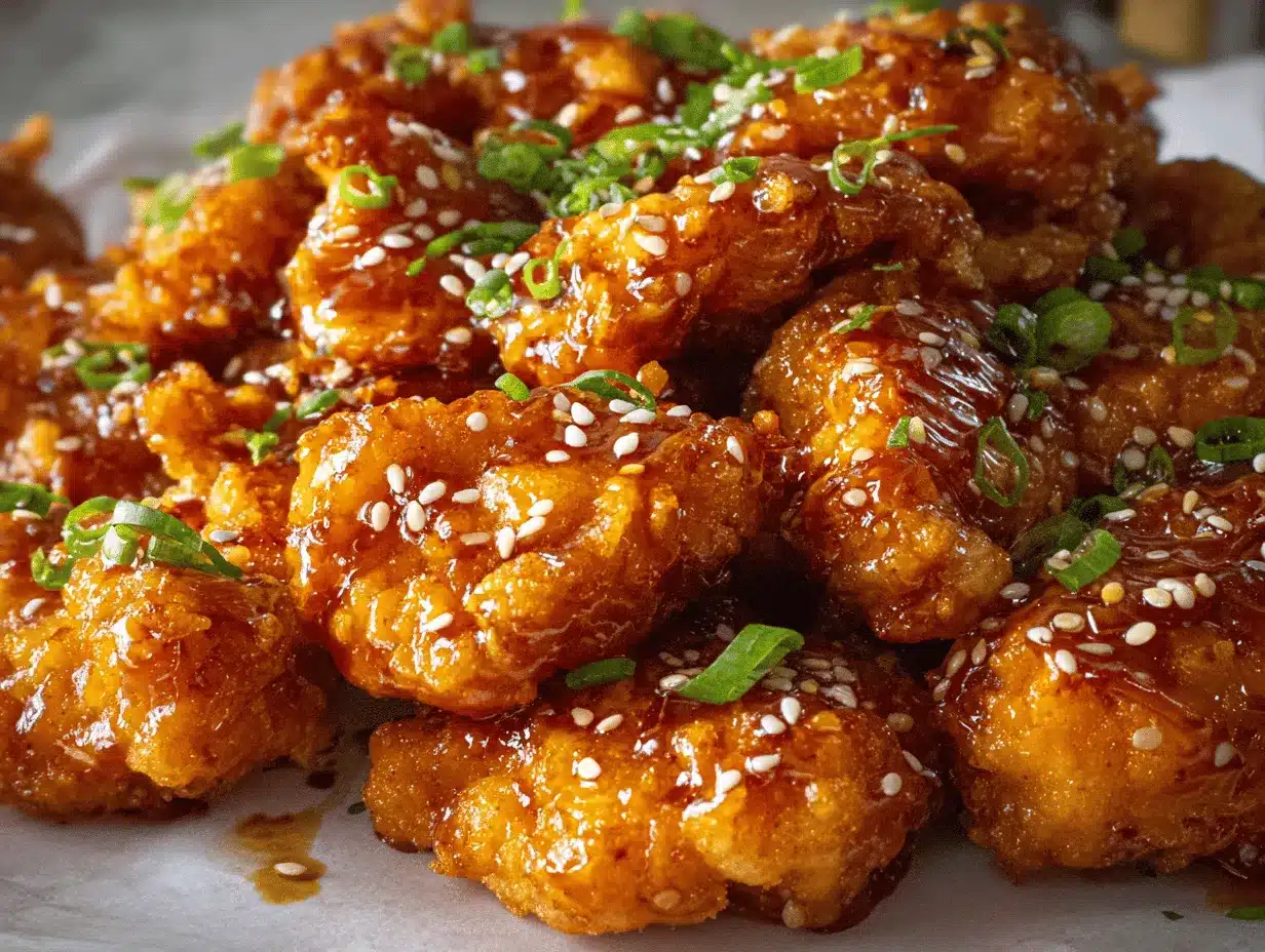 Chinese honey garlic chicken preparation steps