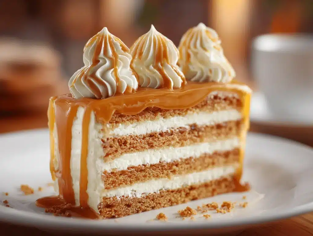 creamy caramel cake - featured image