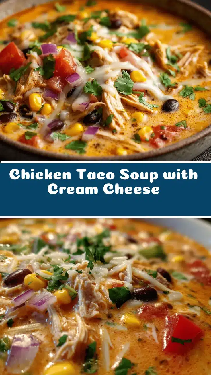 creamy chicken taco soup recipe