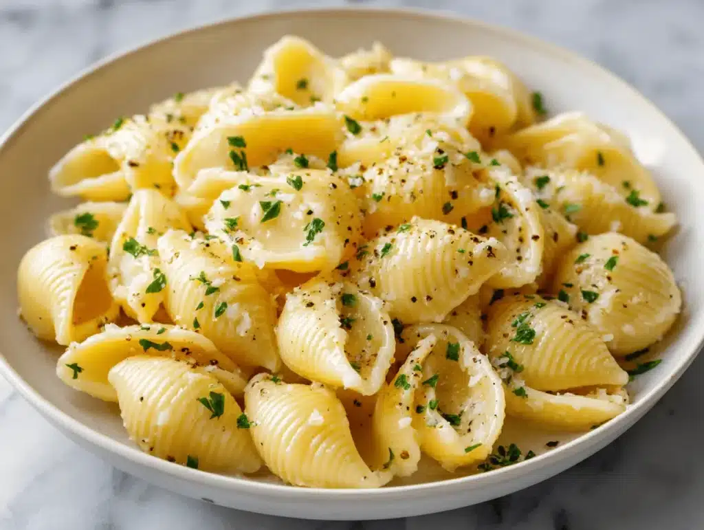 creamy garlic butter pasta - featured image