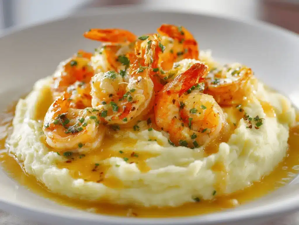 creamy garlic shrimp - featured image