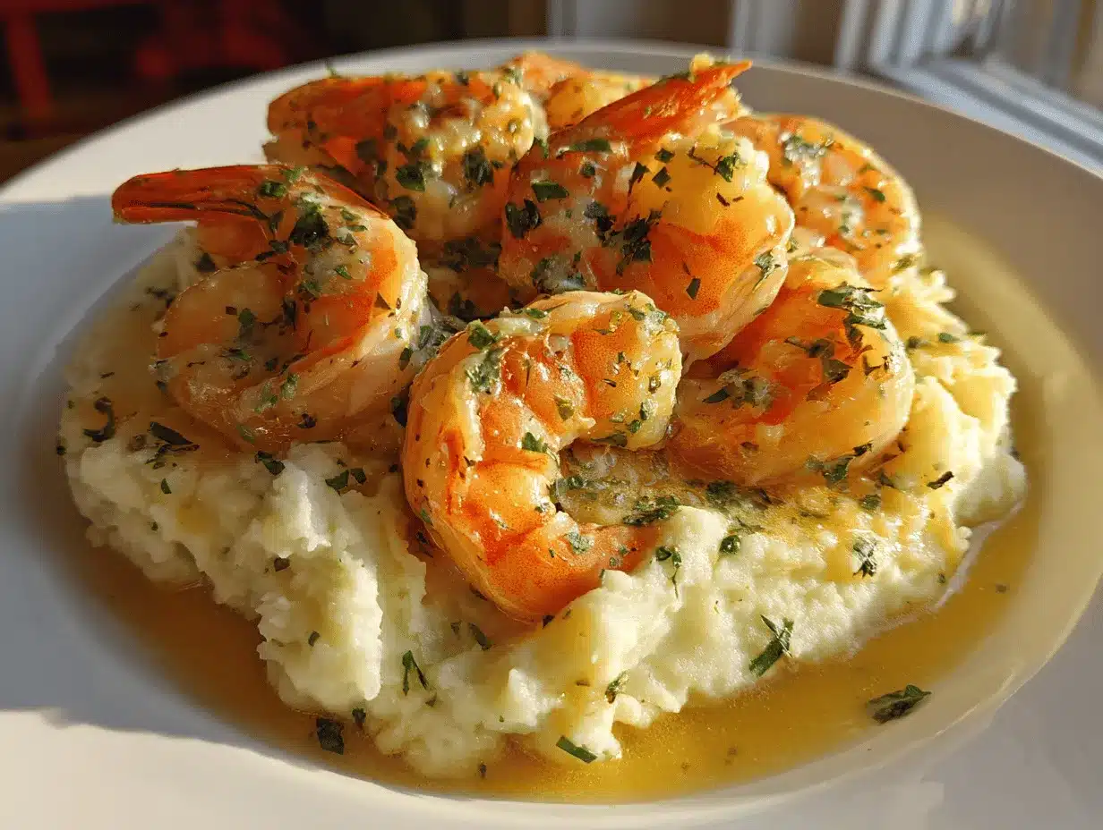 creamy garlic shrimp preparation steps