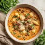 creamy Italian sausage gnocchi soup - featured image