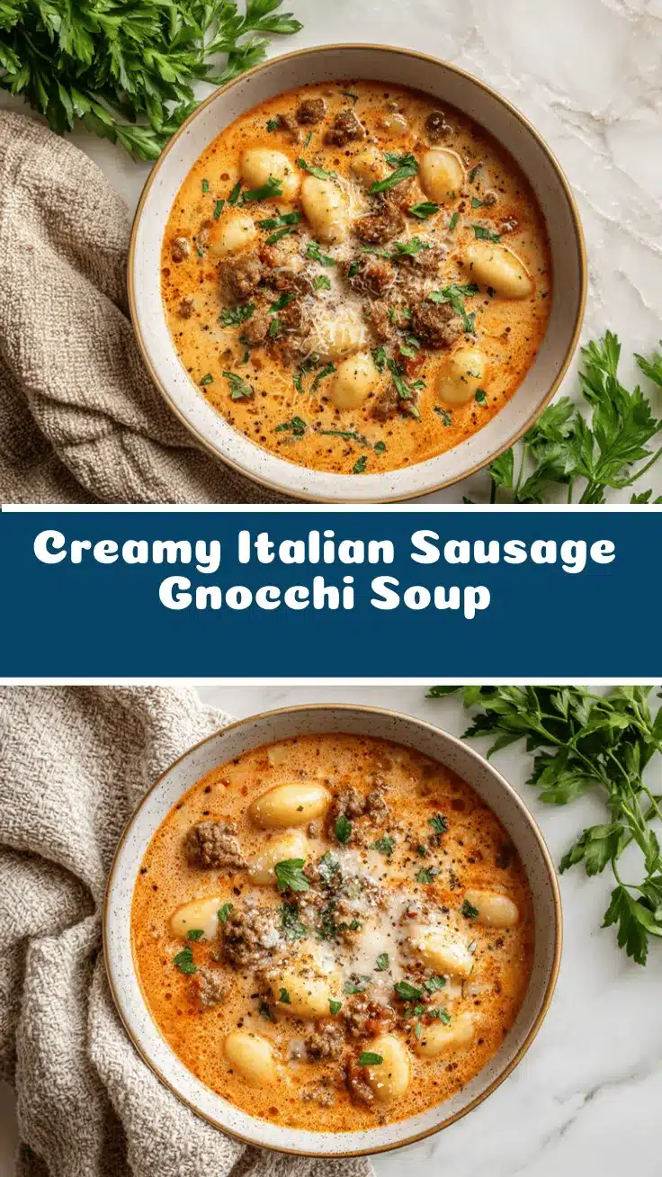 creamy Italian sausage gnocchi soup recipe