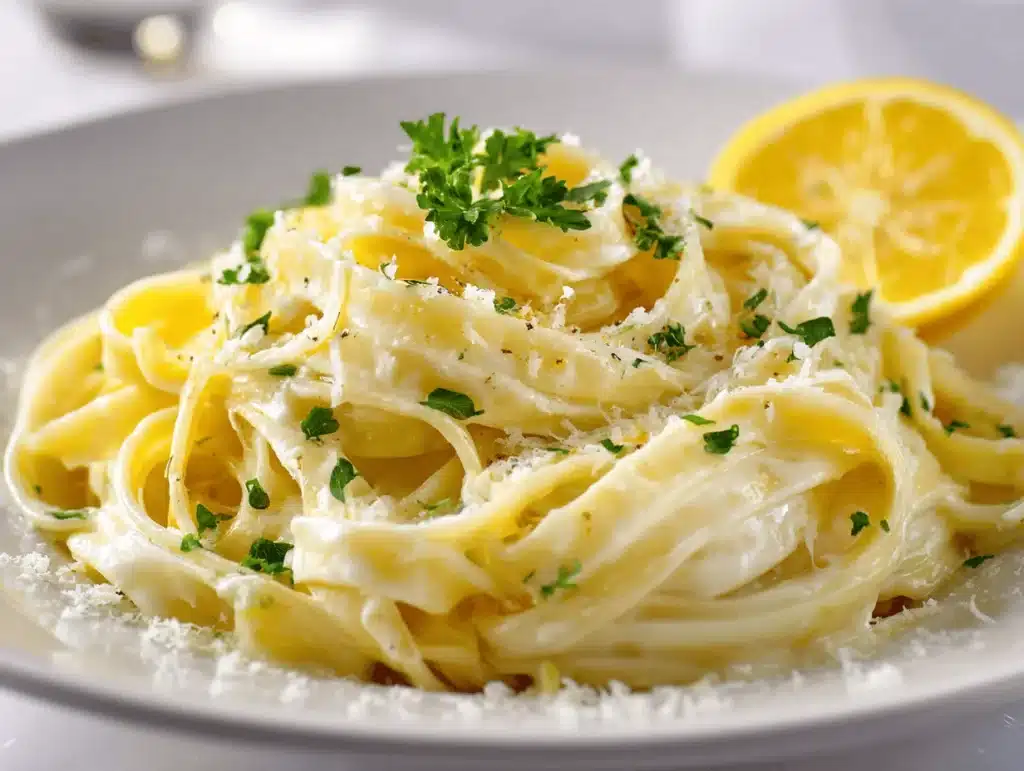creamy lemon pasta - featured image