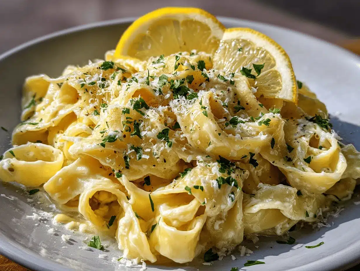 creamy lemon pasta preparation steps