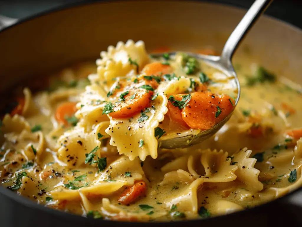 creamy pasta soup - featured image
