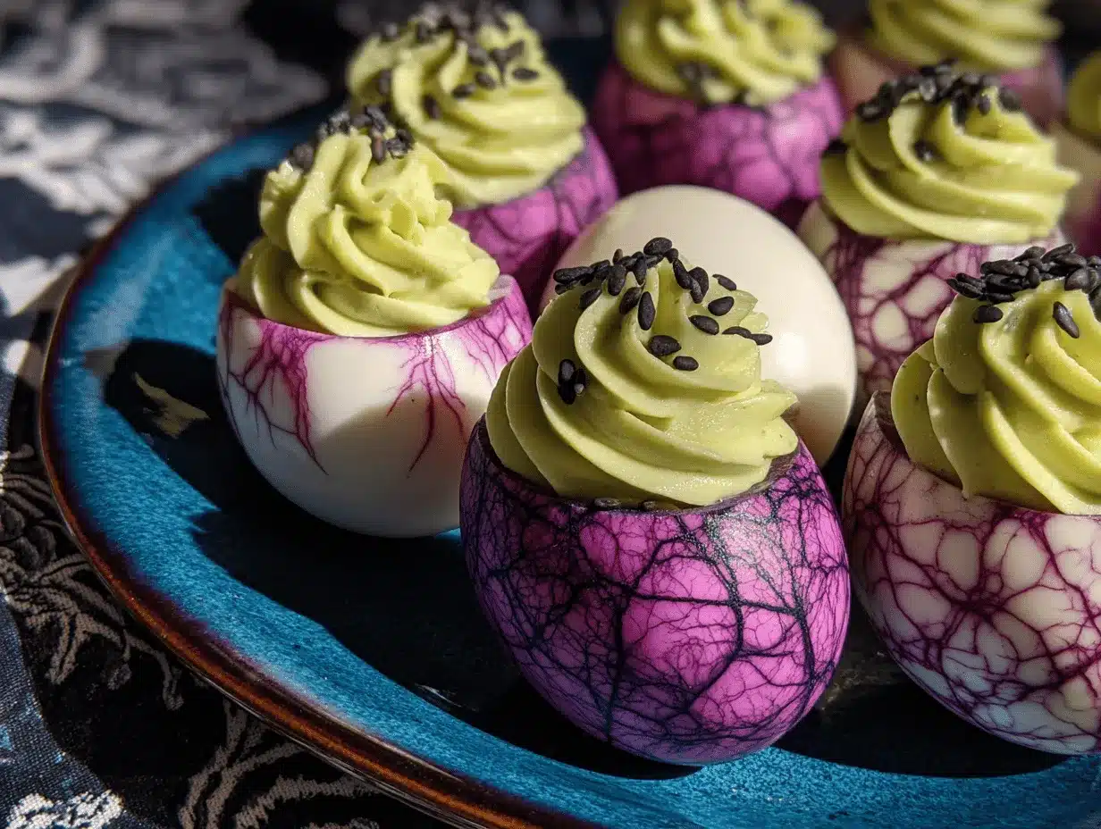 creepy deviled eggs preparation steps