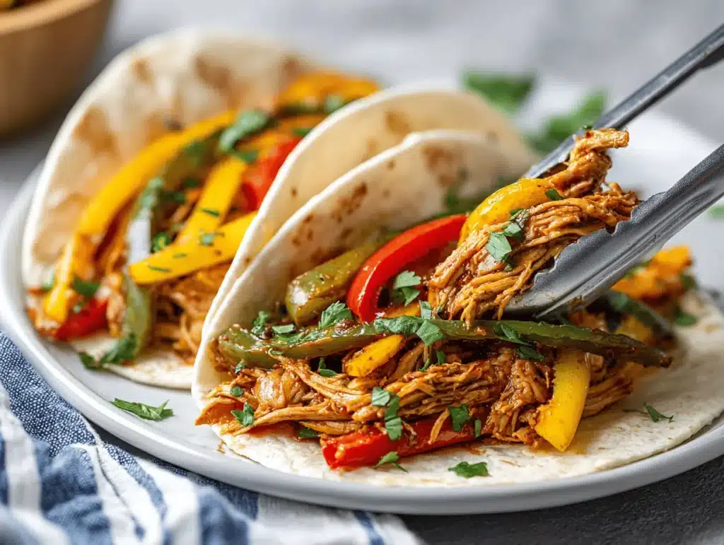 crock pot chicken fajitas - featured image