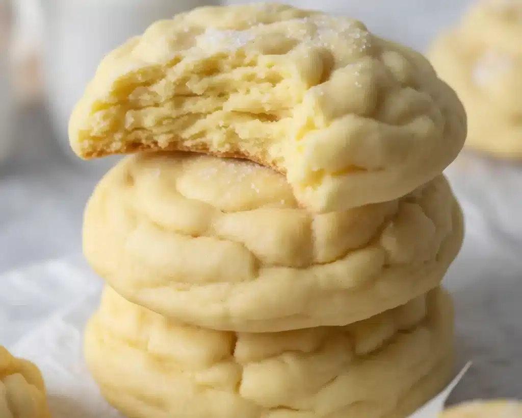 Delicious soft sugar cookies topped with frosting and sprinkles.