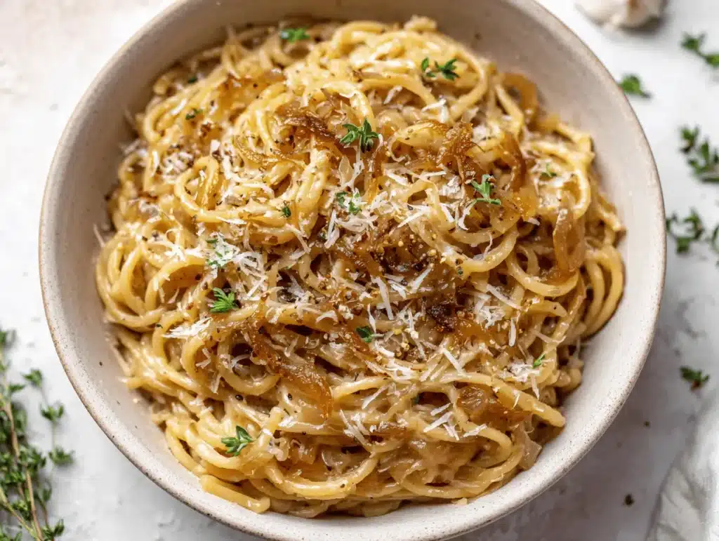 French onion pasta - featured image