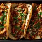 garlic butter honey BBQ chicken tacos - featured image