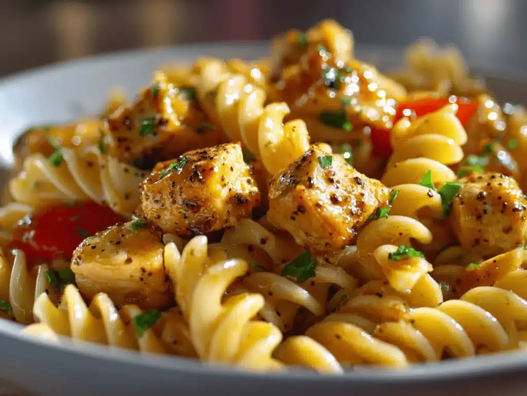 honey pepper chicken pasta - featured image