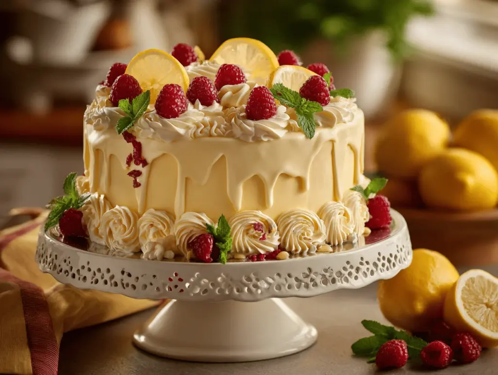Italian Lemon Cream Cake - featured image