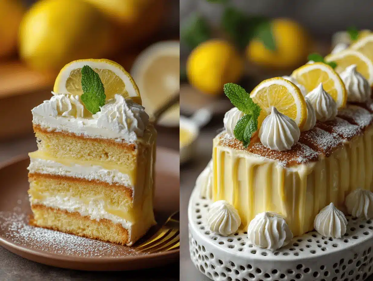 Italian Lemon Cream Cake preparation steps