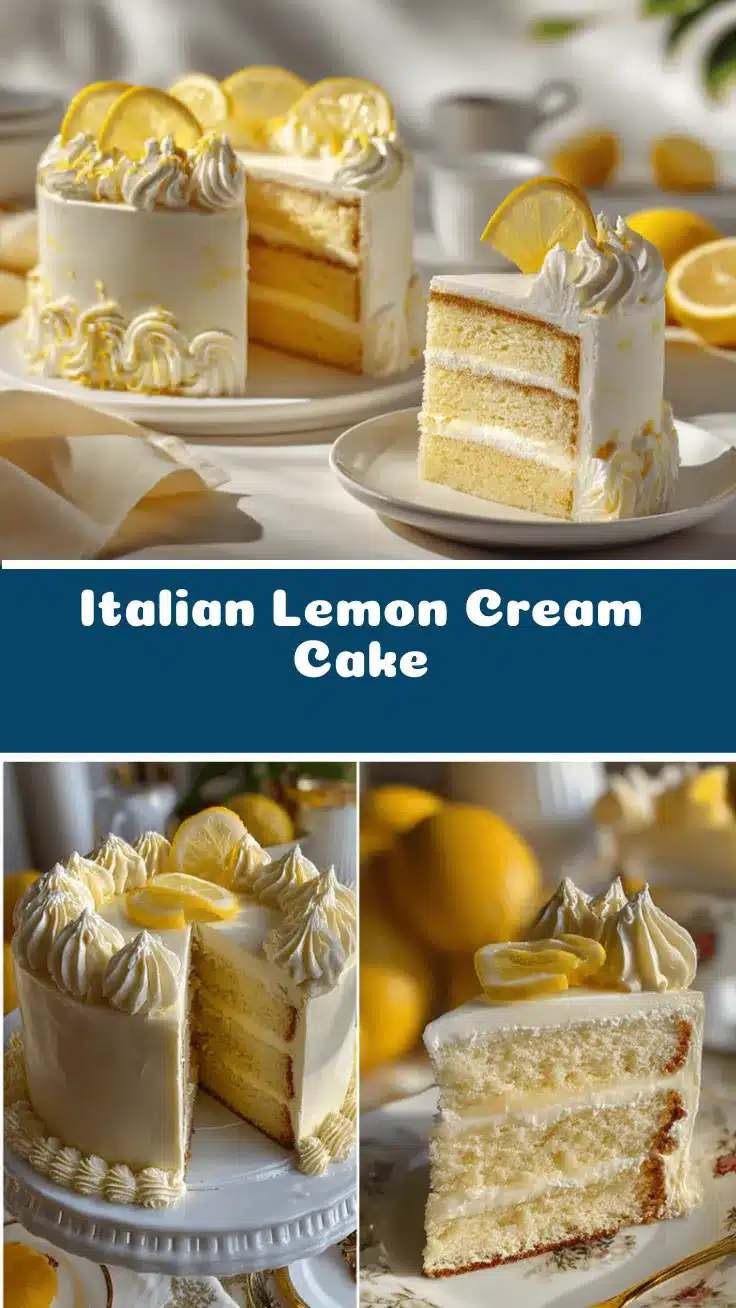 Italian lemon cream cake recipe