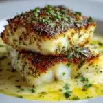 lemon garlic butter cod - featured image