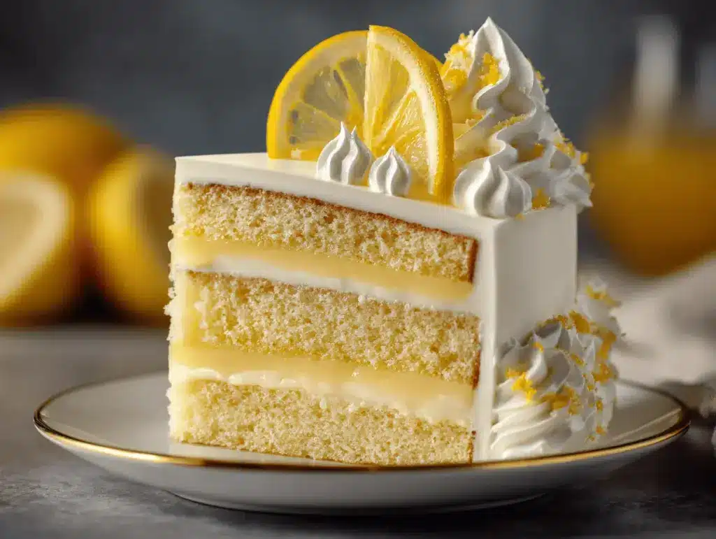 lemon mousse cake - featured image