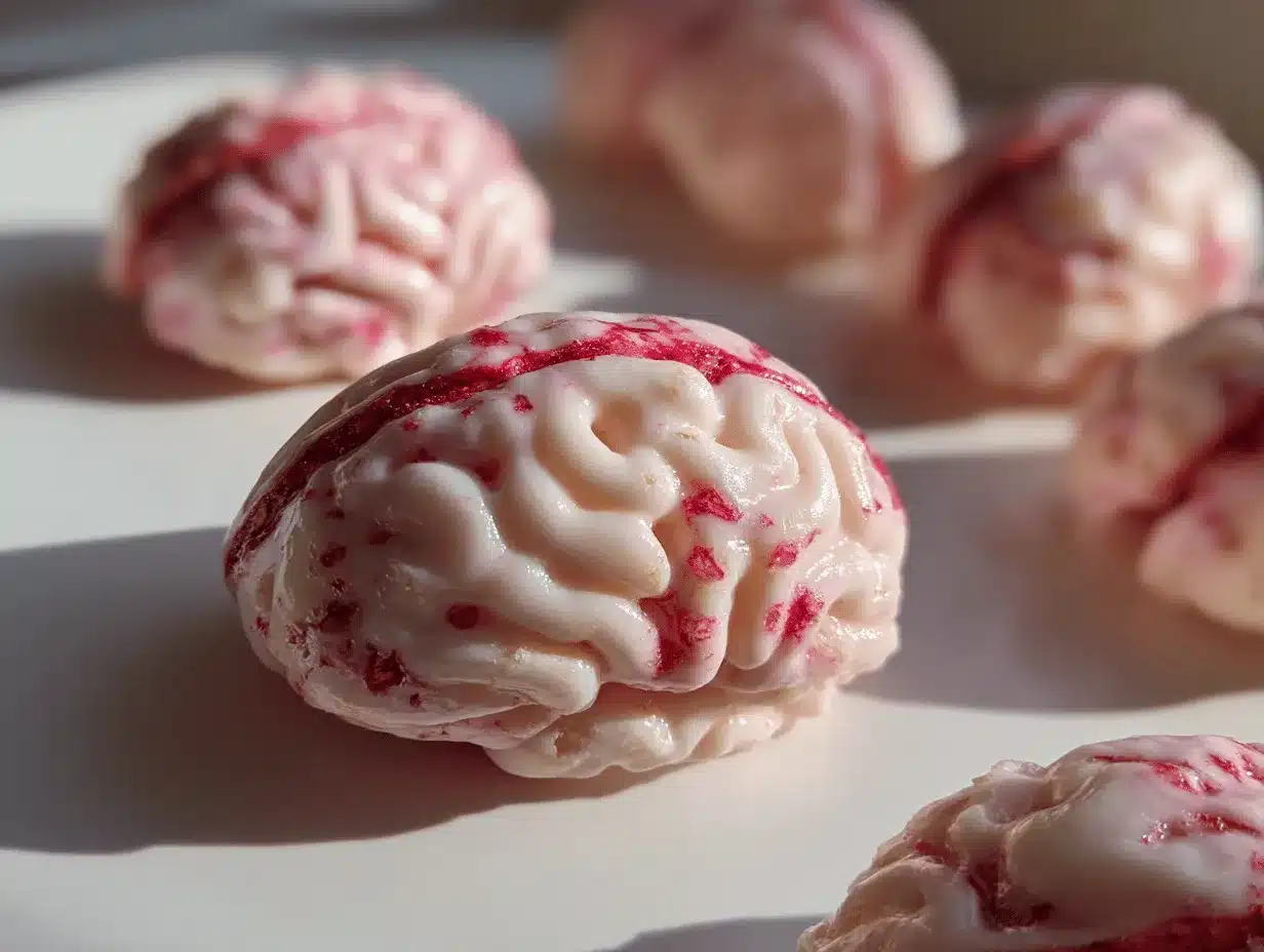 Marshmallow Rice Krispies Halloween Brains preparation steps