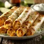 oven baked chicken taquitos - featured image